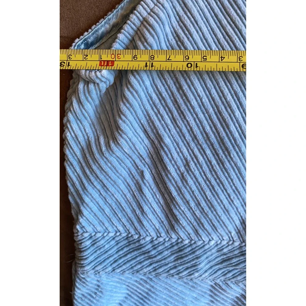 Vtg Gymboree Jumper Dress Corduroy Sleeveless Blue Zipper Pockets Girls Sz 6
